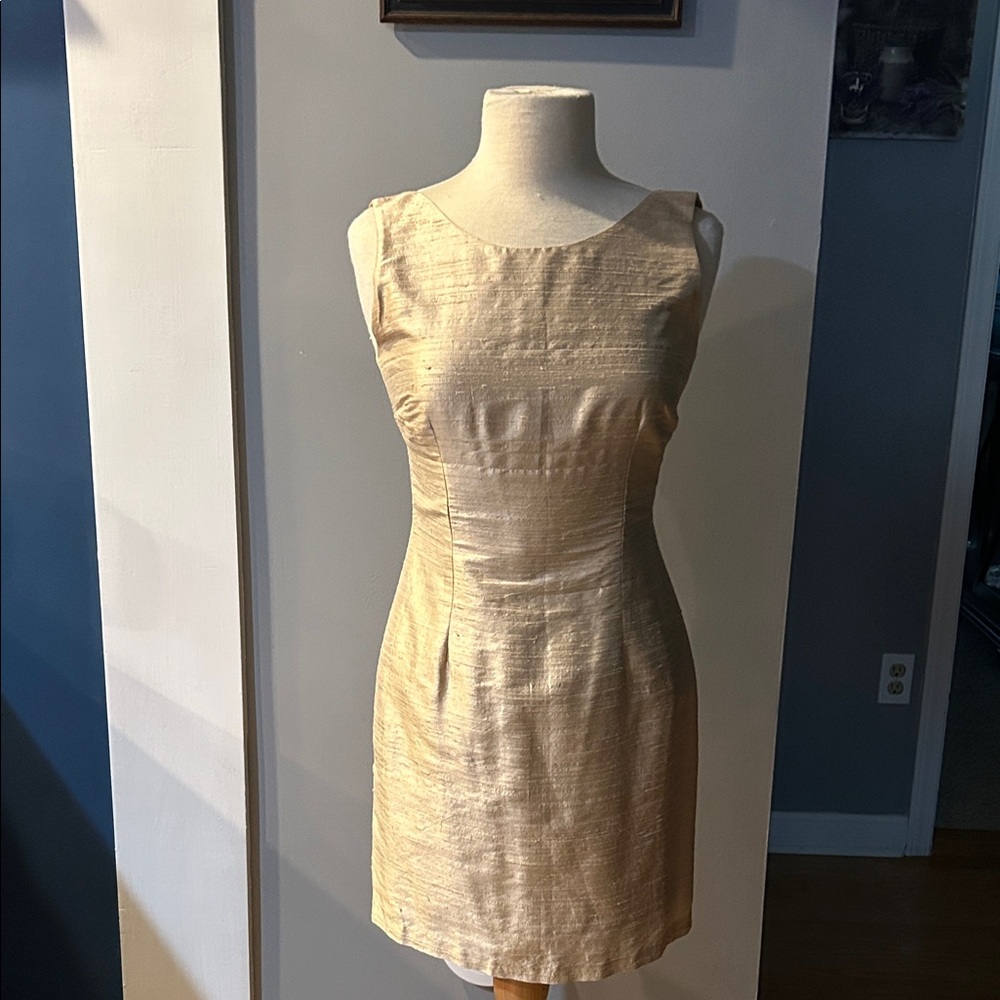 Vintage Henri Bendel Silk textured Mini Dress classy glam size small / medium
